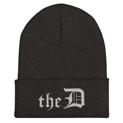 Detroit 'The D' Cuffed Beanie | Platinum