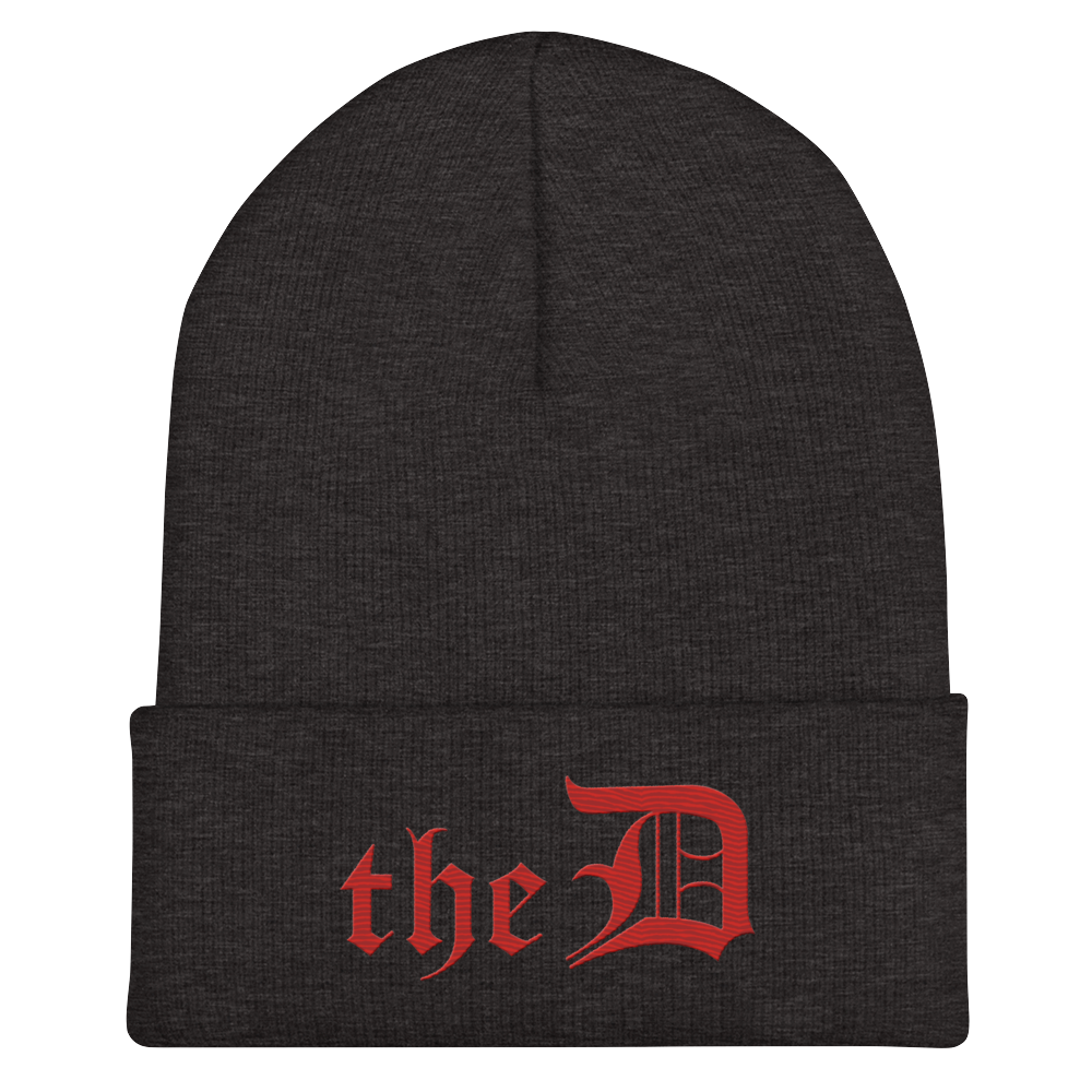 Detroit 'The D' Cuffed Beanie | Aliform Red