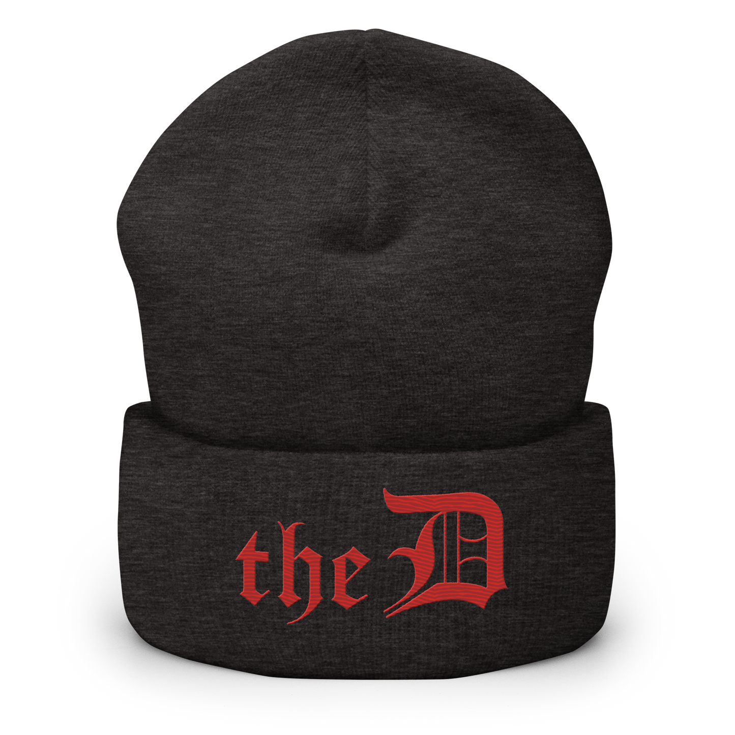 Detroit 'The D' Cuffed Beanie | Aliform Red