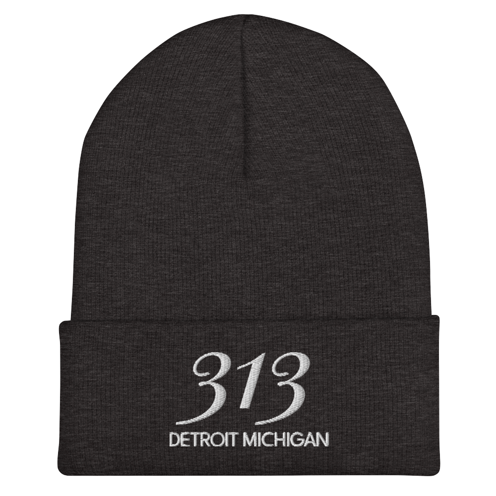 '313 Detroit Michigan' Cuffed Beanie