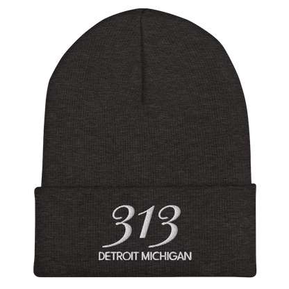 '313 Detroit Michigan' Cuffed Beanie