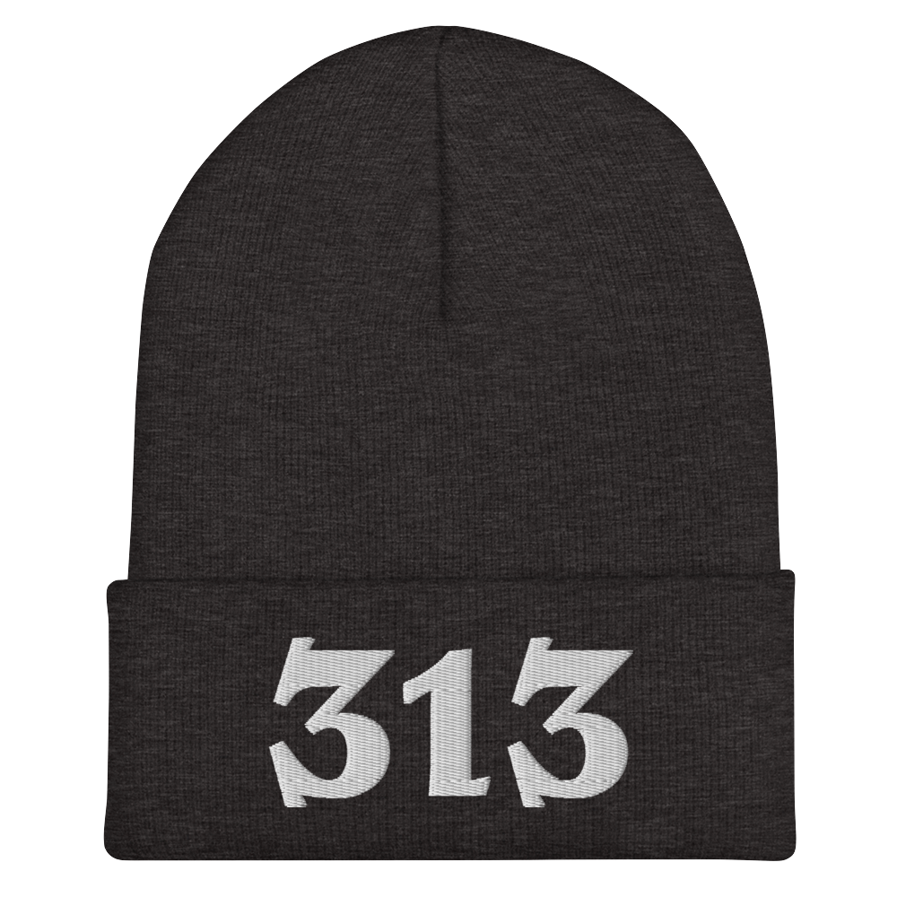 Detroit '313' Cuffed Beanie (Angry Font)