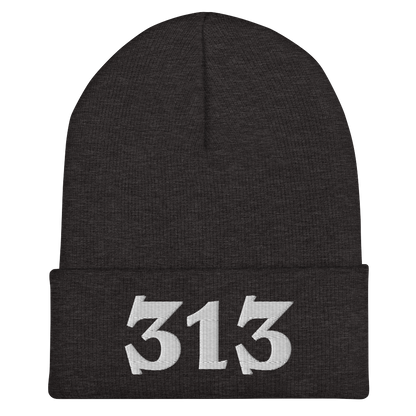 Detroit '313' Cuffed Beanie (Angry Font)