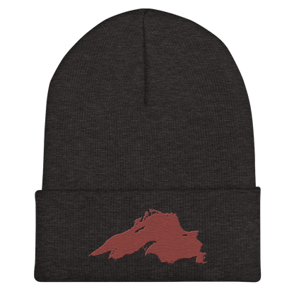 Lake Superior Cuffed Beanie | Ore Dock Red