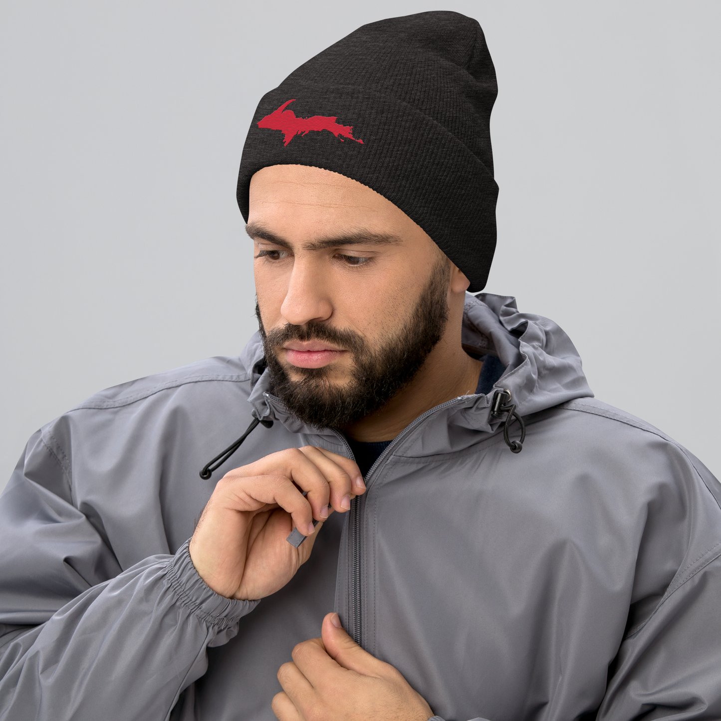 Upper Peninsula Cuffed Beanie | Lighthouse Red