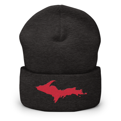 Upper Peninsula Cuffed Beanie | Lighthouse Red