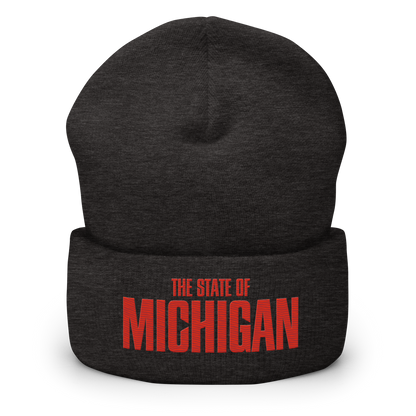 'Michigan' Cuffed Beanie | Flying Superhero Parody