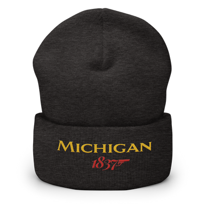 'Michigan 1837' Cuffed Beanie | British Spy Parody