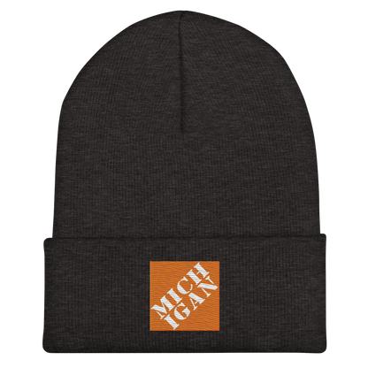 'Michigan' Cuffed Beanie | Construction Retail Parody