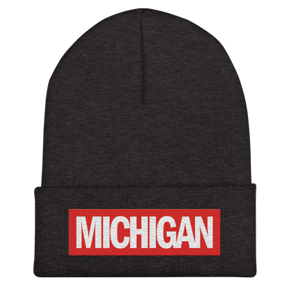 'Michigan' Cuffed Beanie | Superhero Factory Parody