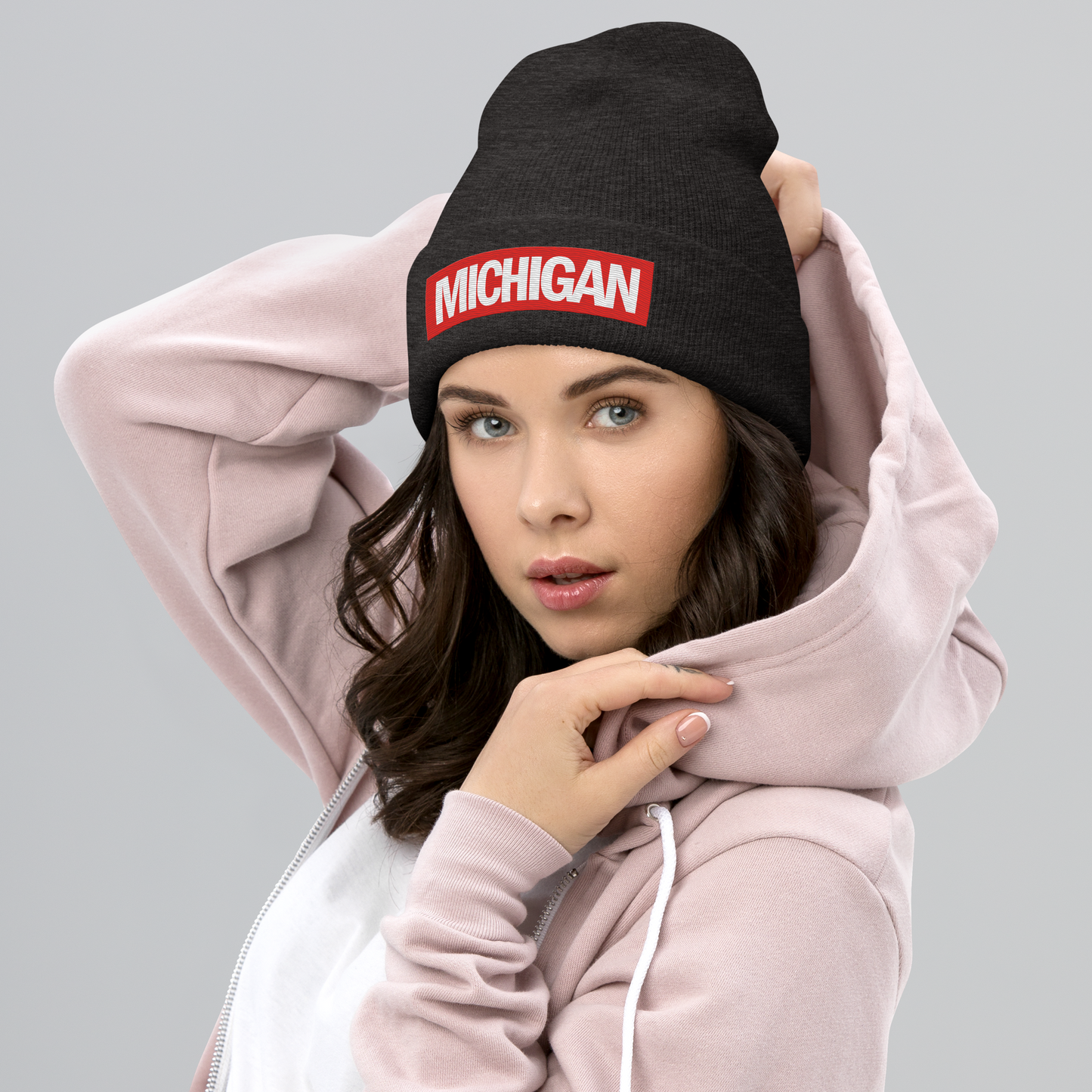 'Michigan' Cuffed Beanie | Superhero Factory Parody