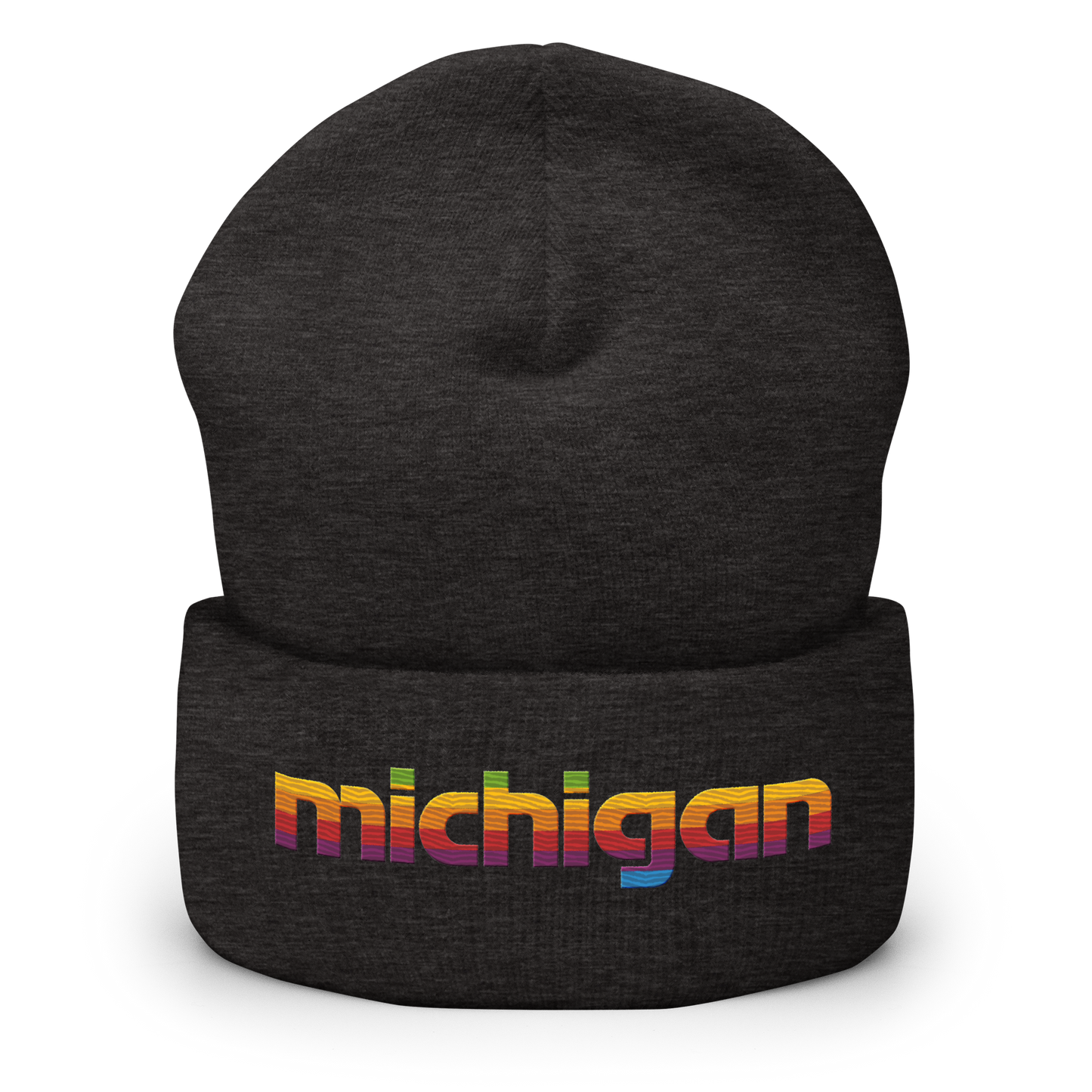 'Michigan' Cuffed Beanie | 80s Pomaceous Tech Parody