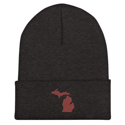 Michigan Cuffed Beanie | Ore Dock Red Outline