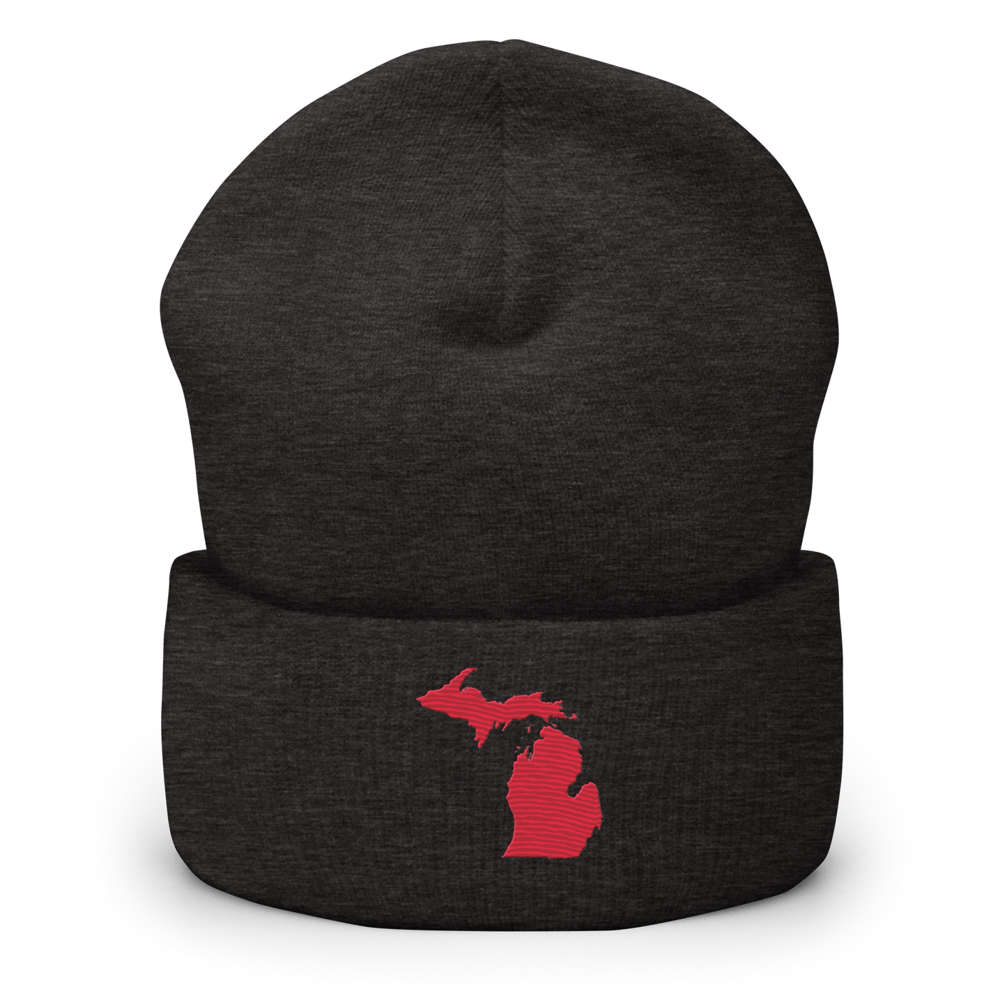 Michigan Cuffed Beanie | Lighthouse Red Outline