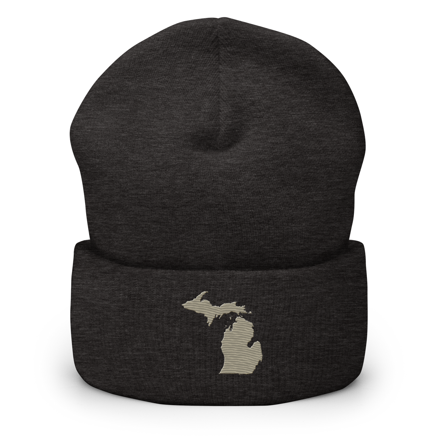 Michigan Cuffed Beanie | Petoskey Beige Outline