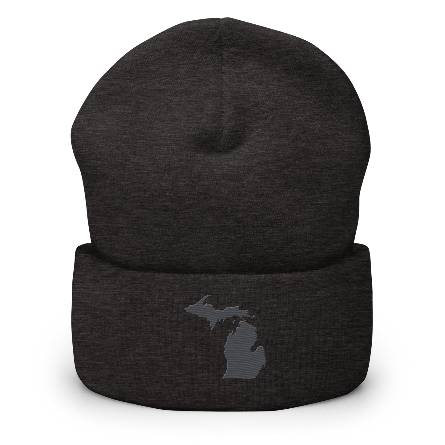 Michigan Cuffed Beanie | Iron Ore Grey Outline