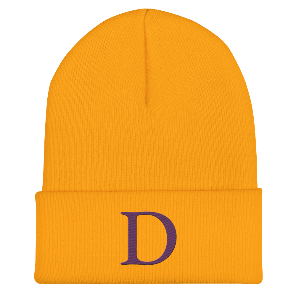 Detroit 'Old French D' Cuffed Beanie (Plum)