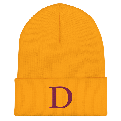 Detroit 'Old French D' Cuffed Beanie (Ruby Red)