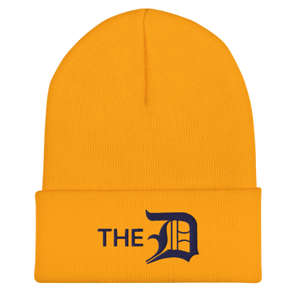 Detroit 'The D' Cuffed Beanie (Old English 'D') | Navy