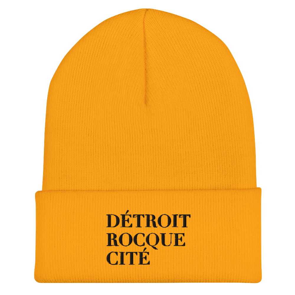 'Détroit Rocque Cité' Cuffed Beanie (Black)