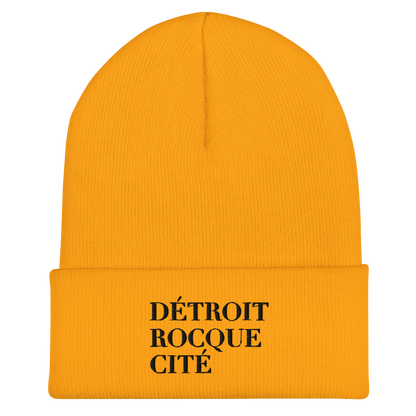 'Détroit Rocque Cité' Cuffed Beanie (Black)