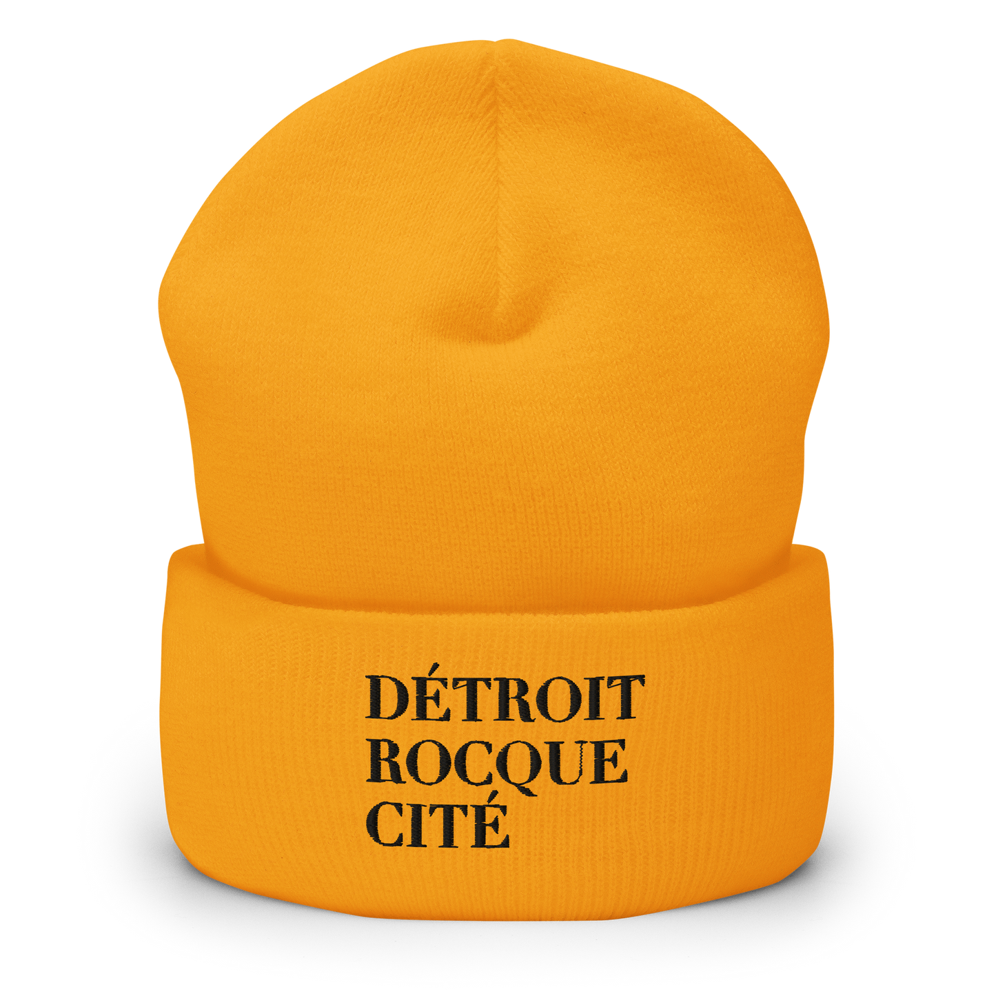 'Détroit Rocque Cité' Cuffed Beanie (Black)