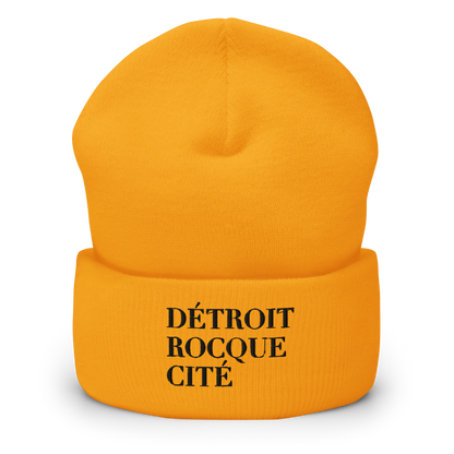 'Détroit Rocque Cité' Cuffed Beanie (Black)