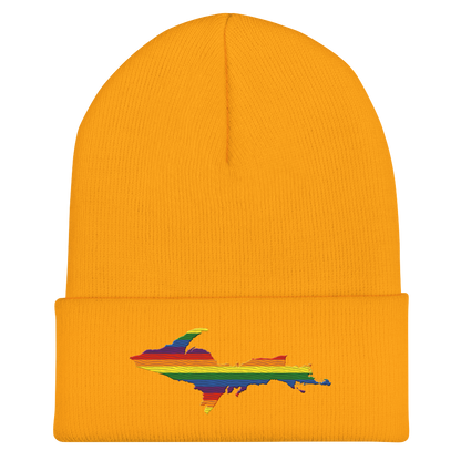 Upper Peninsula Cuffed Beanie | Rainbow Pride Edition