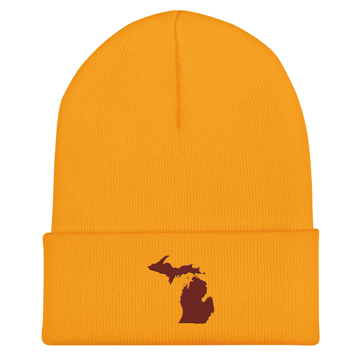 Michigan Cuffed Beanie | Cherryland Red Outline