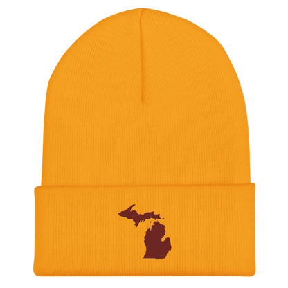 Michigan Cuffed Beanie | Cherryland Red Outline