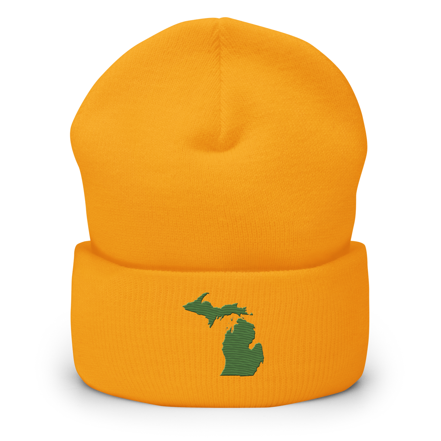 Michigan Cuffed Beanie | Pine Green Outline