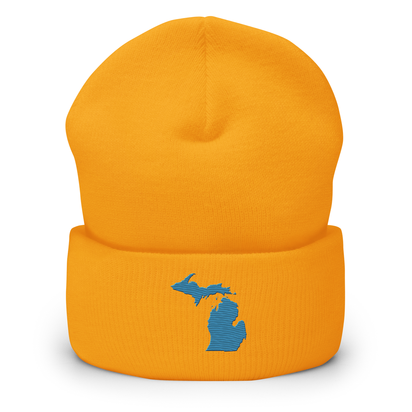 Michigan Cuffed Beanie | Traverse Blue Outline