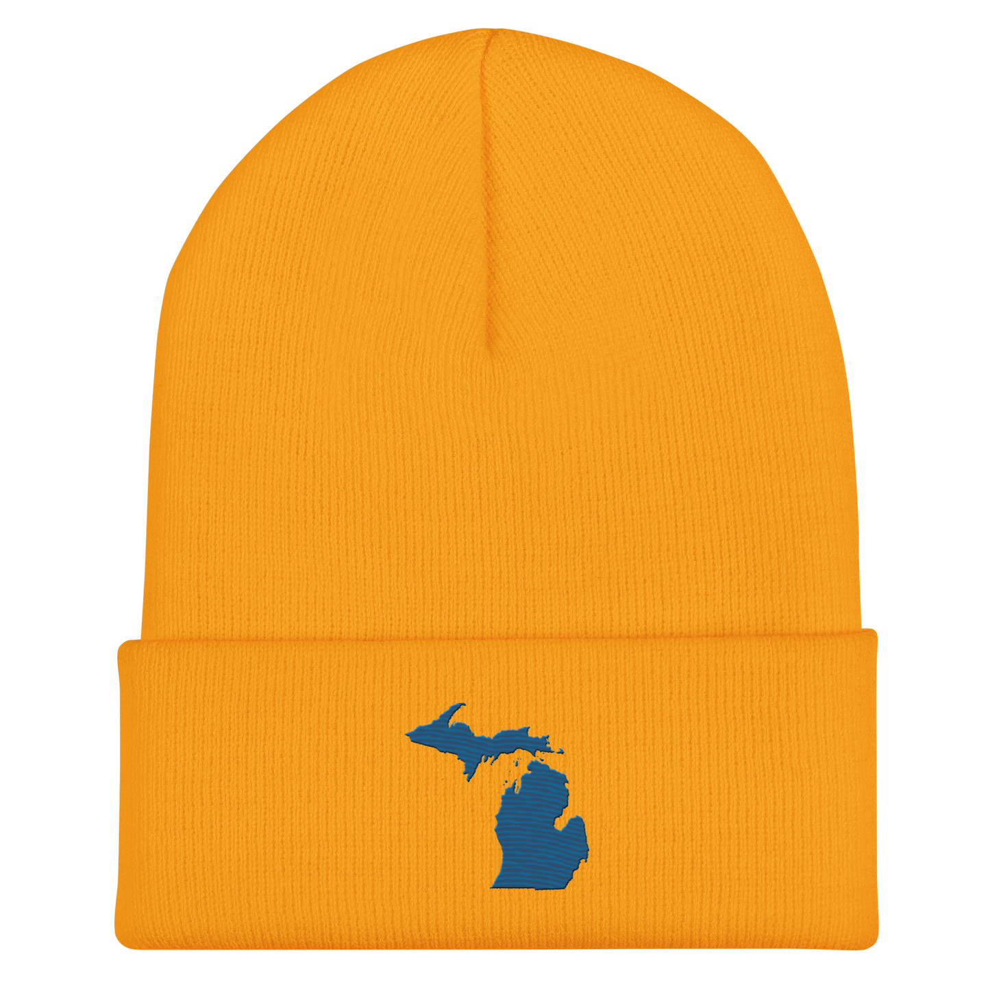 Michigan Cuffed Beanie | Blueberry Outline