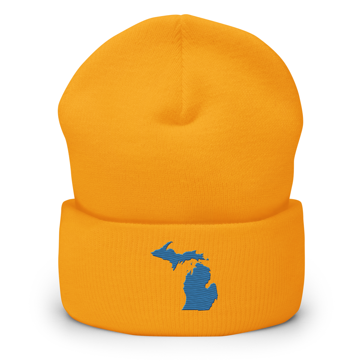 Michigan Cuffed Beanie | Superior Blue Outline