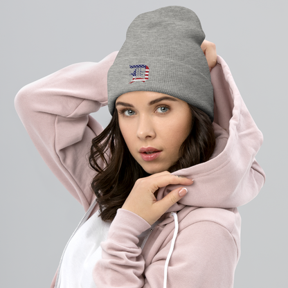 Detroit 'Old English D' Cuffed Beanie (Patriotic Edition)