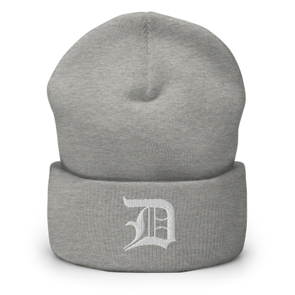 Detroit 'Old English D' Cuffed Beanie