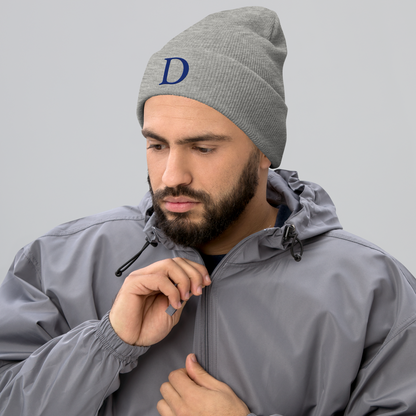 Detroit 'Old French D' Cuffed Beanie (Bourbon Blue)