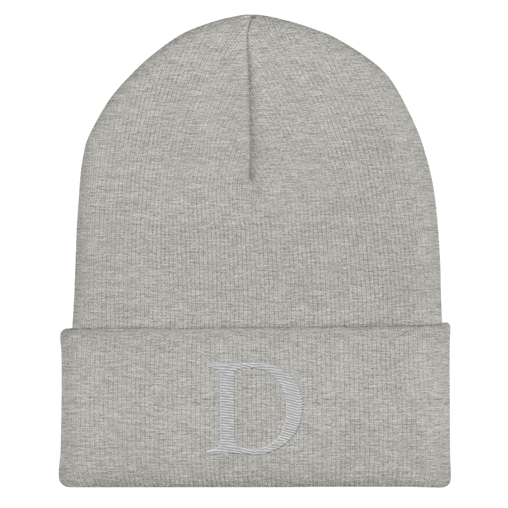 Detroit 'Old French D' Cuffed Beanie (Platinum)