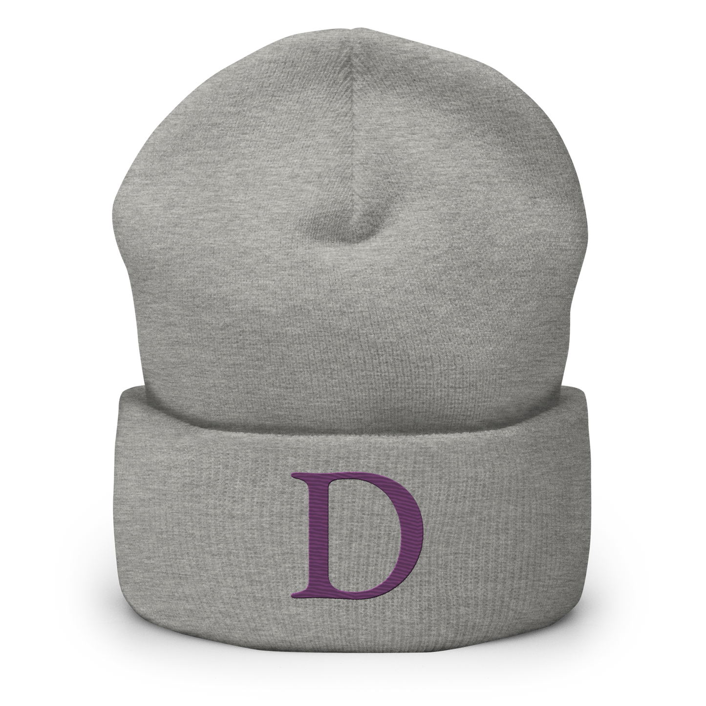 Detroit 'Old French D' Cuffed Beanie (Plum)