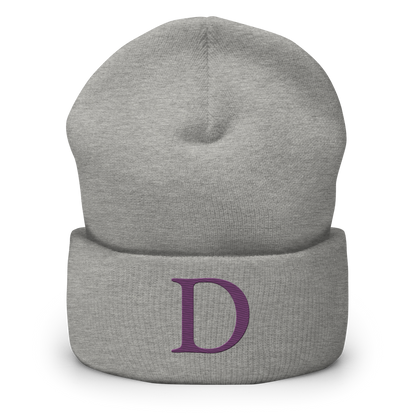 Detroit 'Old French D' Cuffed Beanie (Plum)