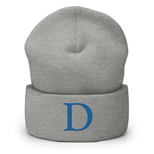 Detroit 'Old French D' Cuffed Beanie (Azure)