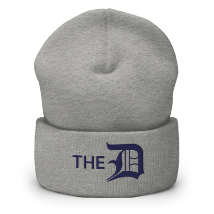 Detroit 'The D' Cuffed Beanie (Old English 'D') | Navy