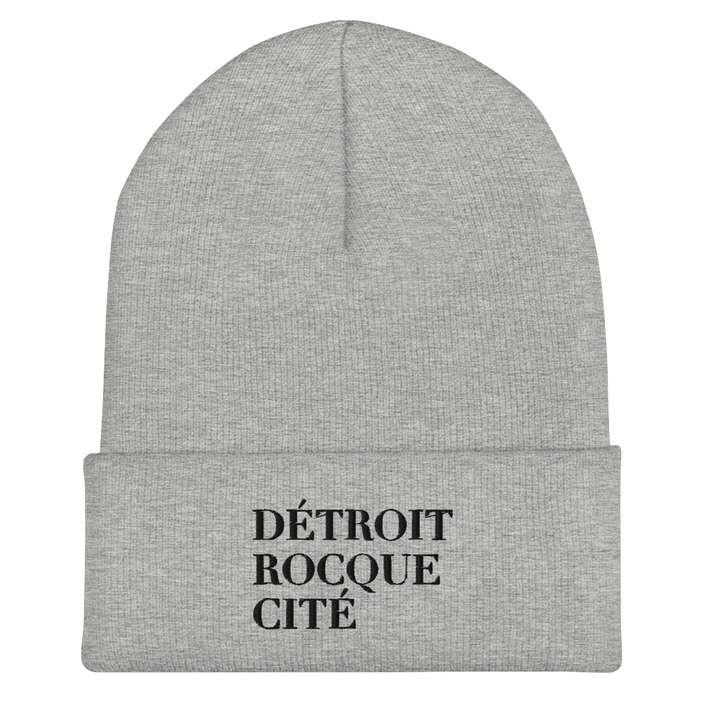 'Détroit Rocque Cité' Cuffed Beanie (Black)