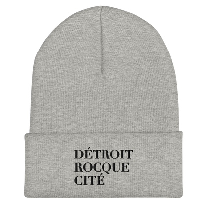 'Détroit Rocque Cité' Cuffed Beanie (Black)