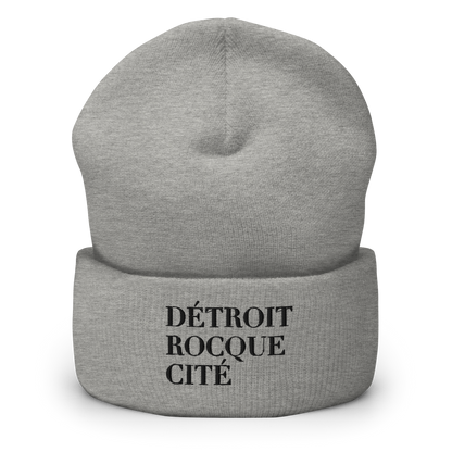 'Détroit Rocque Cité' Cuffed Beanie (Black)