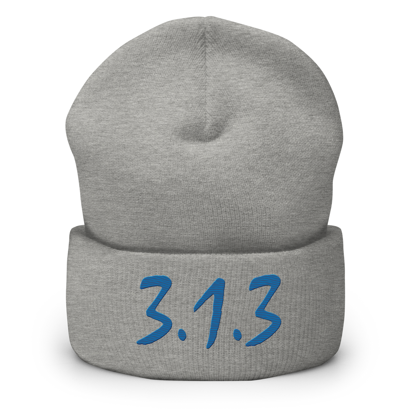 Detroit '313' Cuffed Beanie (Compton Font) | Azure