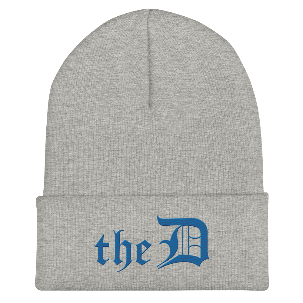 Detroit 'The D' Cuffed Beanie | Azure