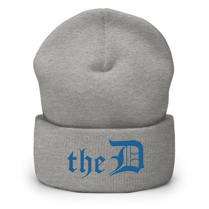 Detroit 'The D' Cuffed Beanie | Azure