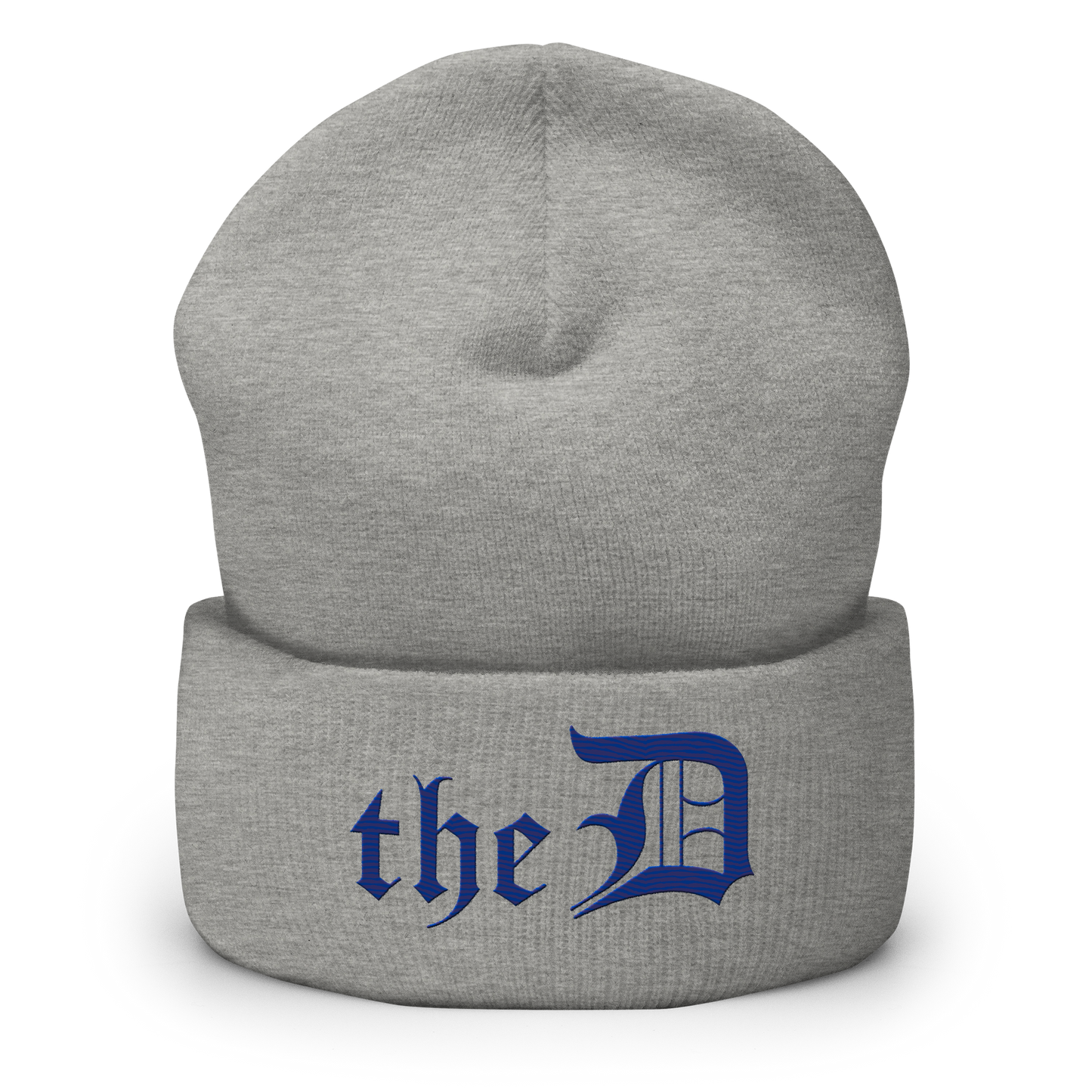 Detroit 'The D' Cuffed Beanie | Bourbon Blue