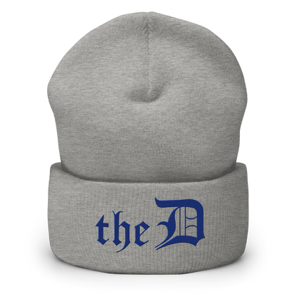 Detroit 'The D' Cuffed Beanie | Bourbon Blue